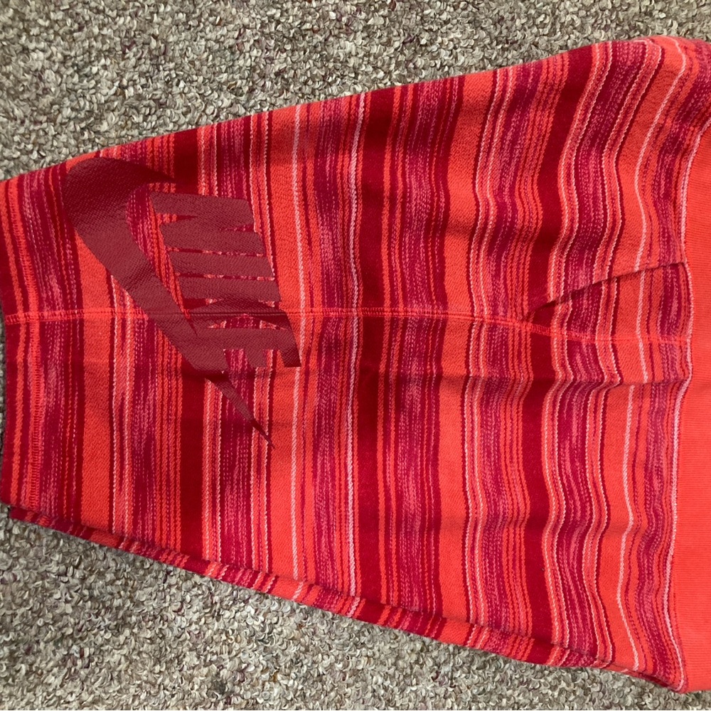 Nike Red Pink Ribbed Athletic Shorts